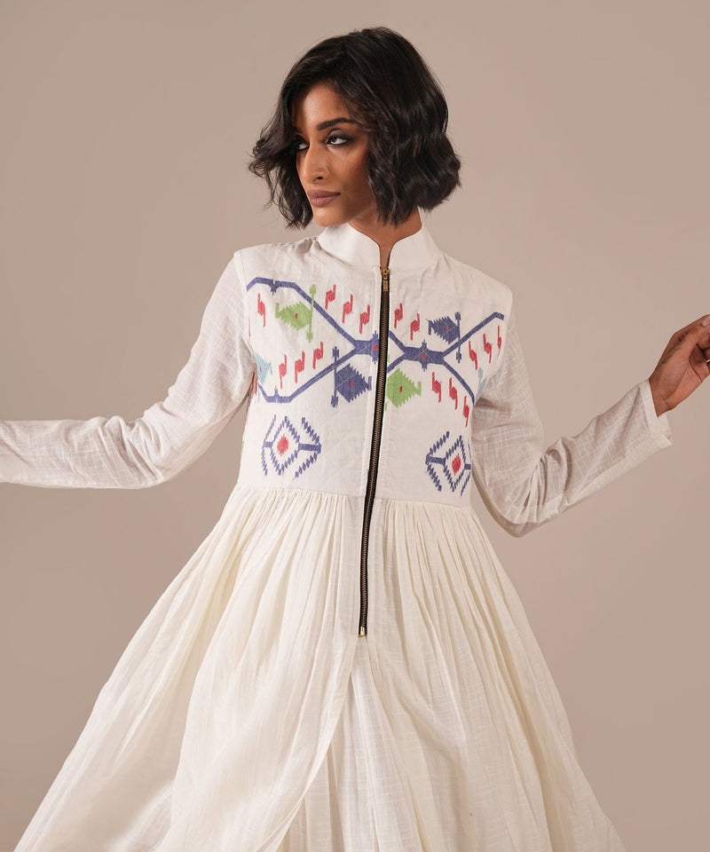 SWAN WINGS DRESS silk by Indigo Dreams in white color for women Worldwide