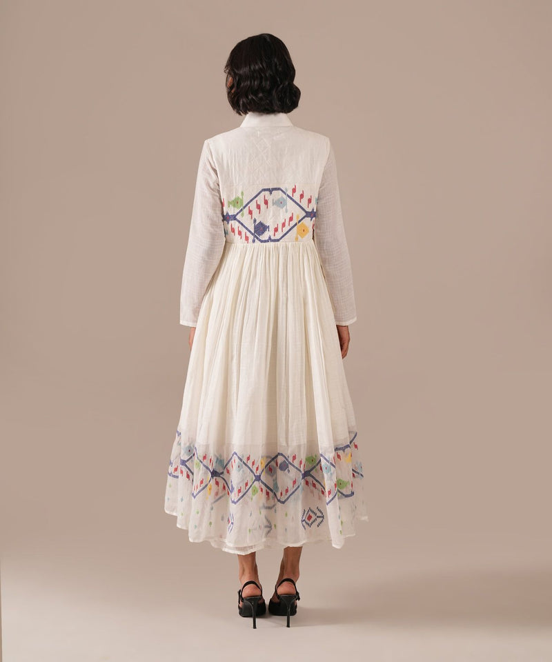 SWAN WINGS DRESS silk by Indigo Dreams in white color for women Worldwide