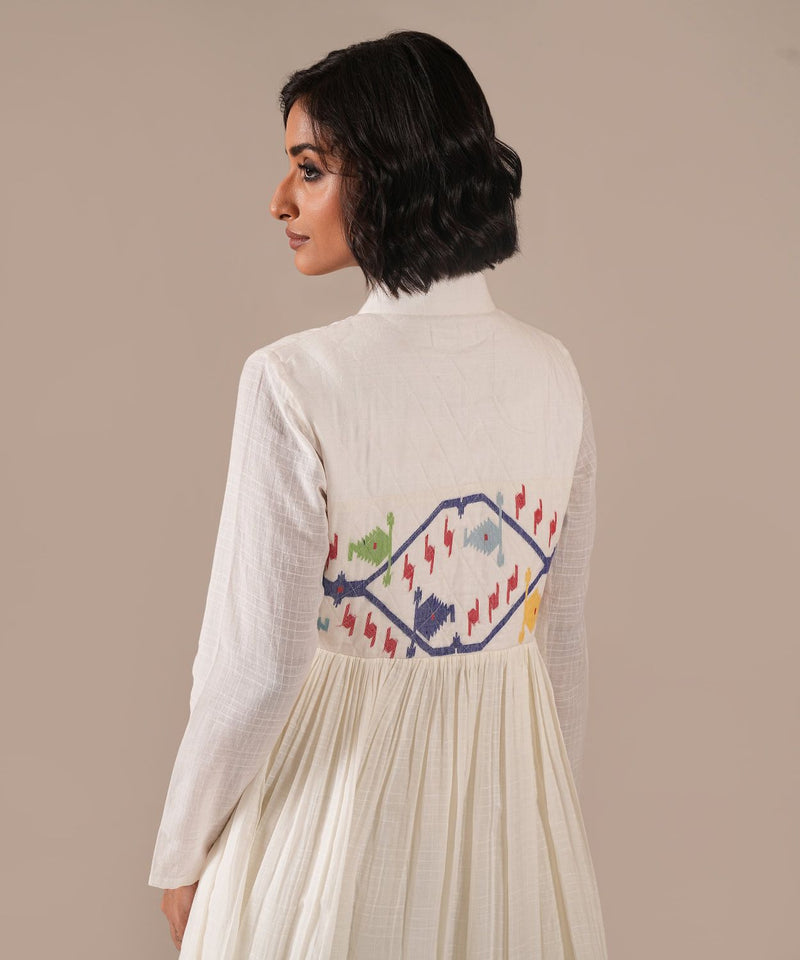SWAN WINGS DRESS silk by Indigo Dreams in white color for women Worldwide
