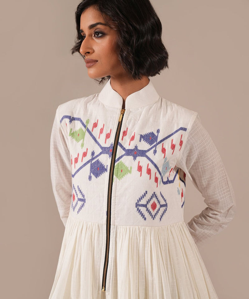 SWAN WINGS DRESS silk by Indigo Dreams in white color for women Worldwide