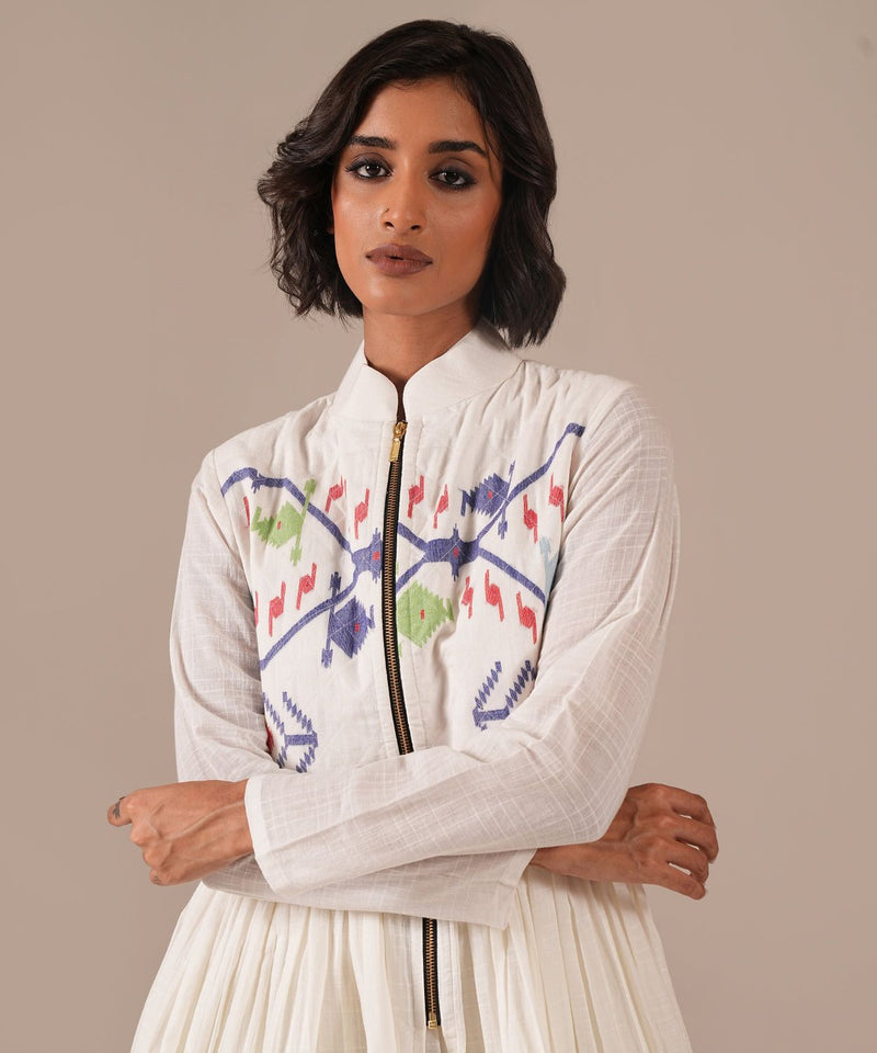 SWAN WINGS DRESS silk by Indigo Dreams in white color for women Worldwide