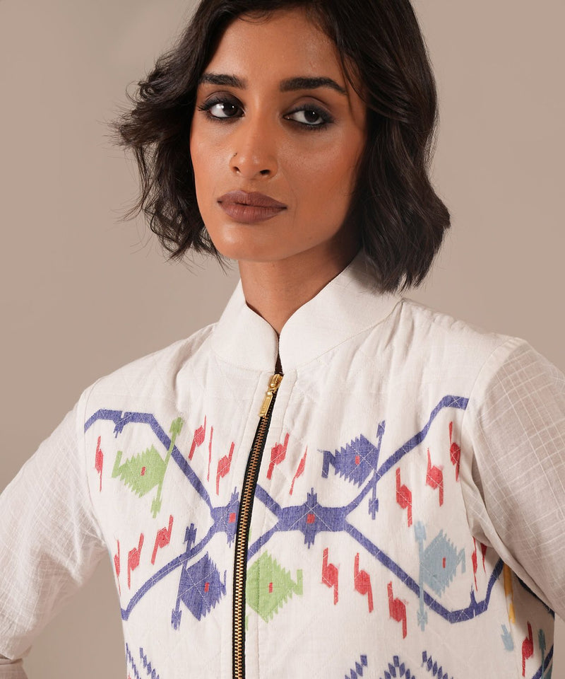 SWAN WINGS DRESS silk by Indigo Dreams in white color for women Worldwide