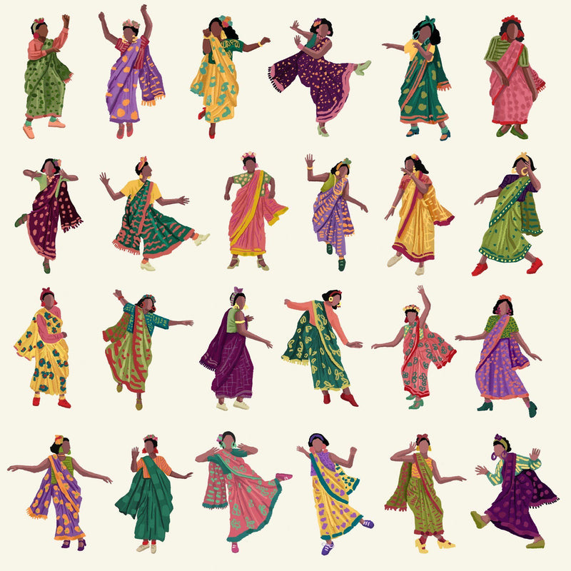 Swing in a Sari (Colour 4) Art Namrata Kumar