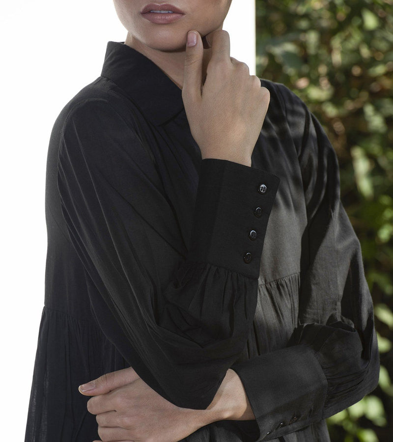 The Dark Hedge Dress Dress by Khara Kapas in black for women Worldwide