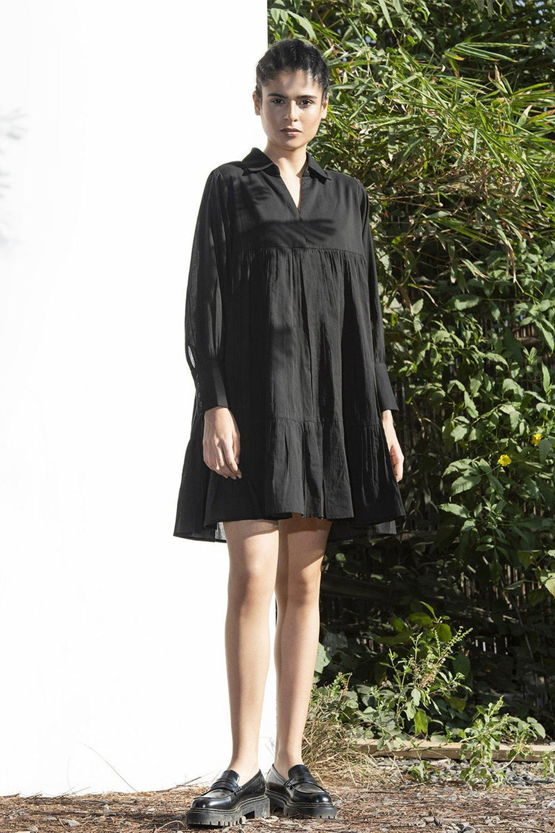 The Dark Hedge Dress Dress by Khara Kapas in black for women Worldwide