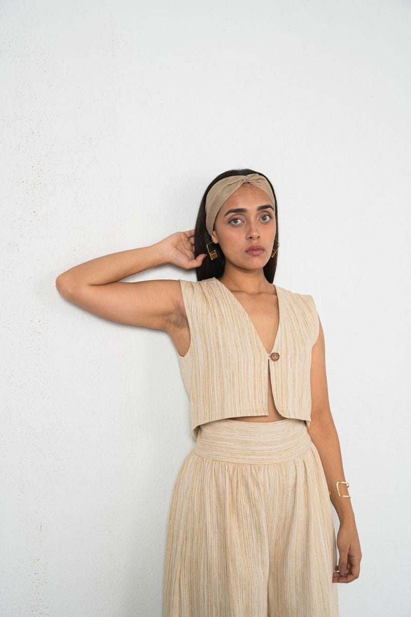 The Winter Garden handwoven organic cotton crop top Top & Tunics by SUI for women Worldwide