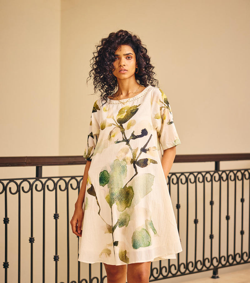 The Glory Dress cotton by Khara Kapas in white for women Worldwide