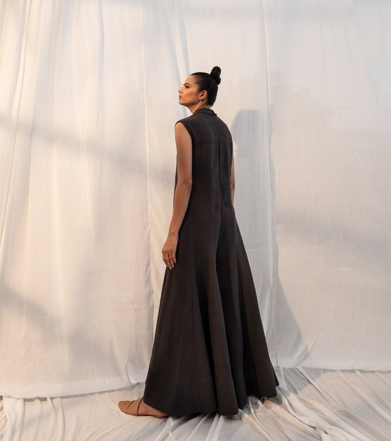 Thelma Jumpsuit by Khara Kapas in black for women Worldwide