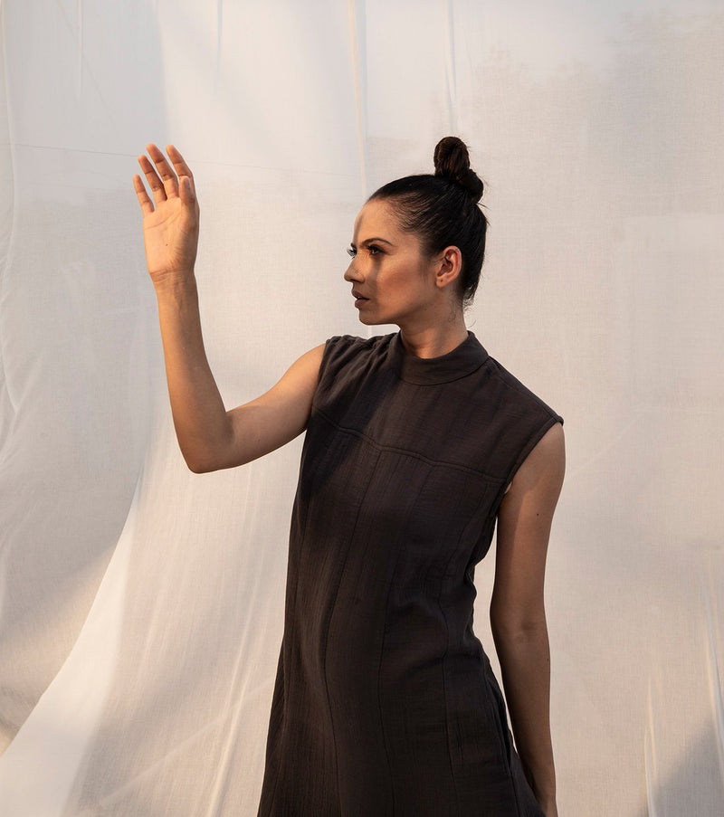 Thelma Jumpsuit by Khara Kapas in black for women Worldwide