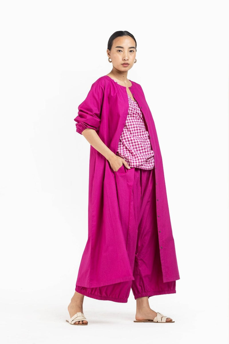 Tie Top Hot Pink Check Co-ord Co-ord Set,Bottoms,Top & Tunics by THREE for women Worldwide