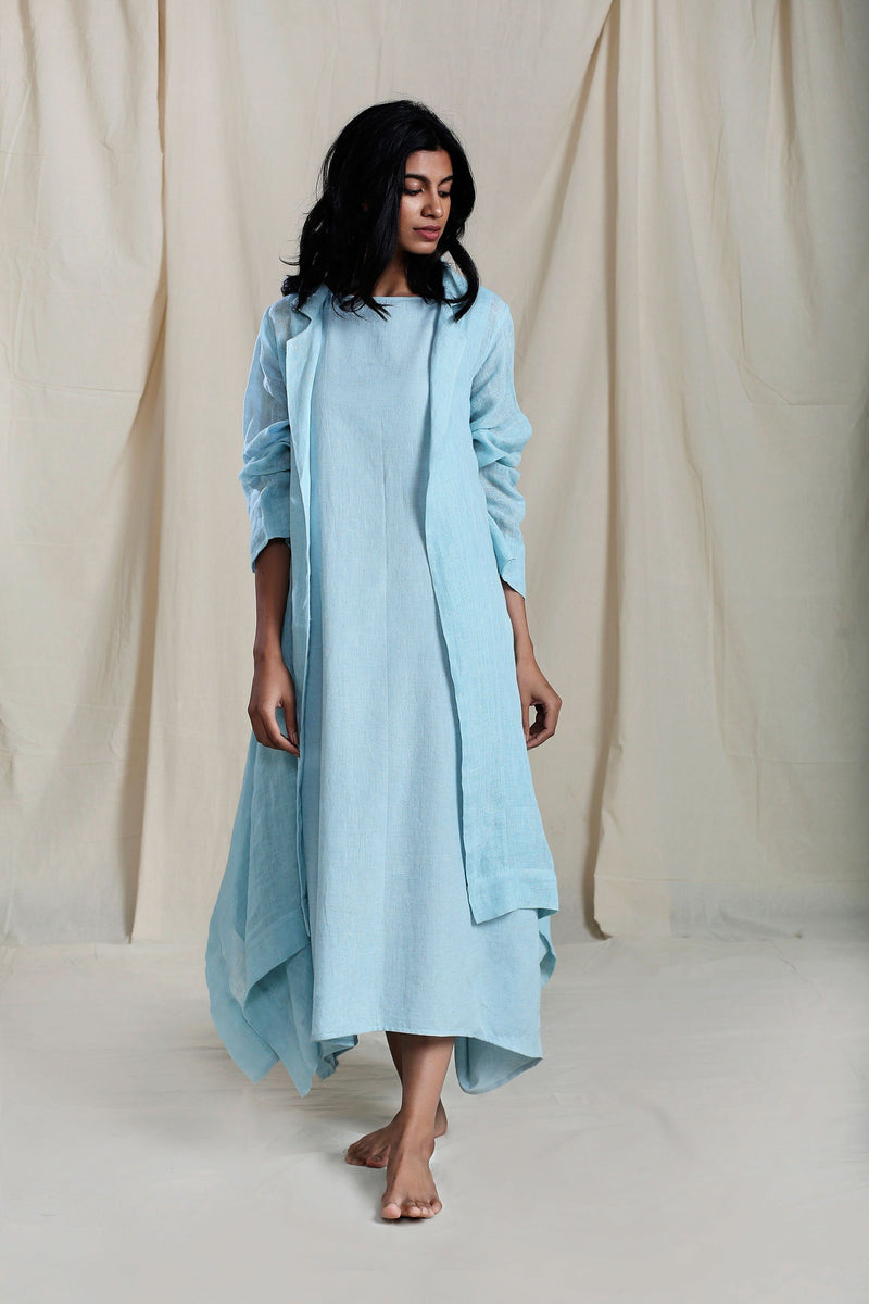Trench Koza Aakaar Blue Jacket Jackets & Overlays by Mati for women Worldwide