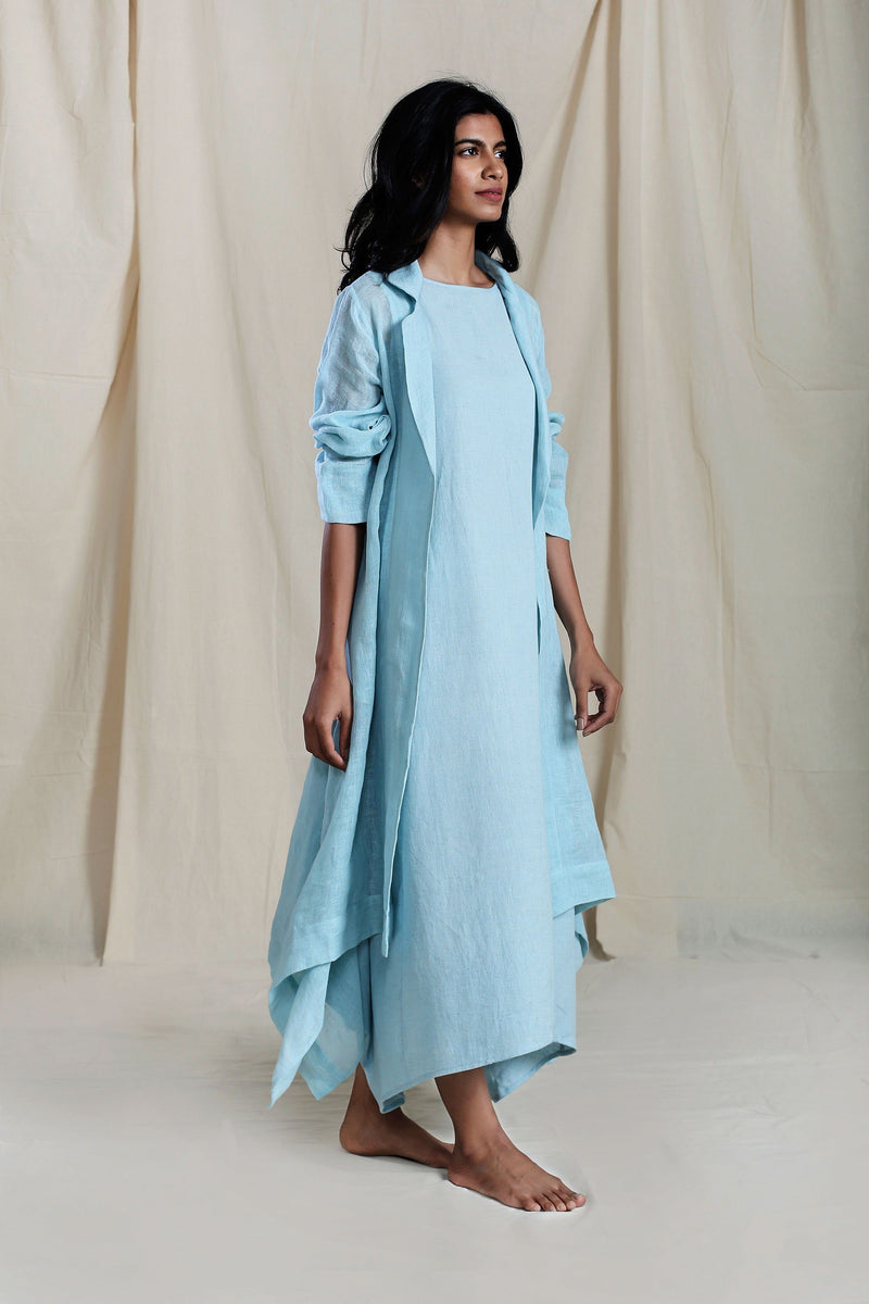 Trench Koza Aakaar Blue Jacket Jackets & Overlays by Mati for women Worldwide