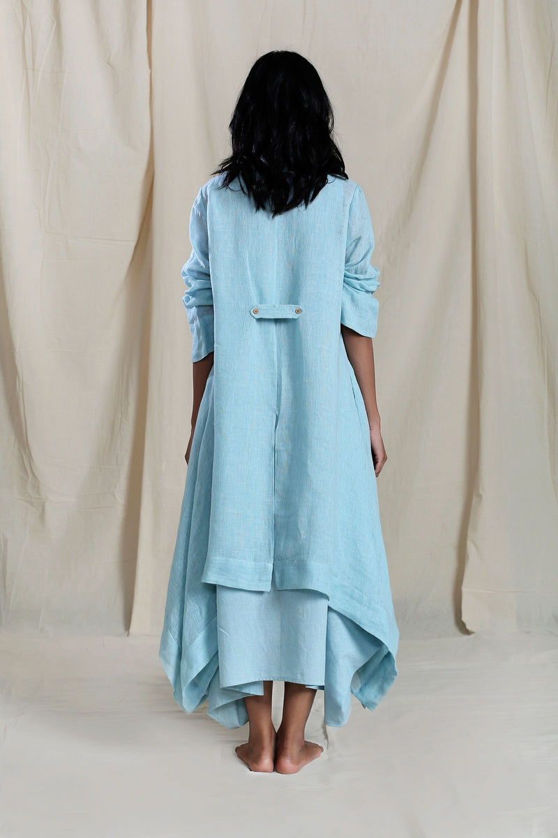 Trench Koza Aakaar Blue Jacket Jackets & Overlays by Mati for women Worldwide