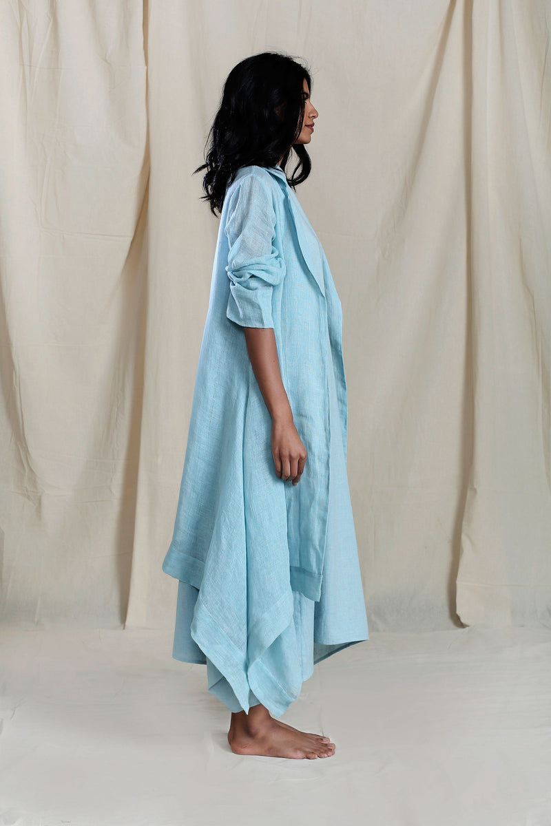 Trench Koza Aakaar Blue Jacket Jackets & Overlays by Mati for women Worldwide