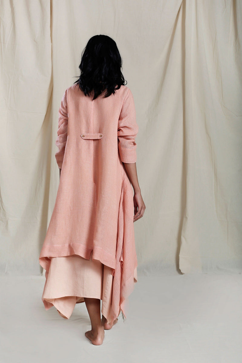 Trench Koza Aakaar Peach Jacket Jackets & Overlays by Mati for women Worldwide