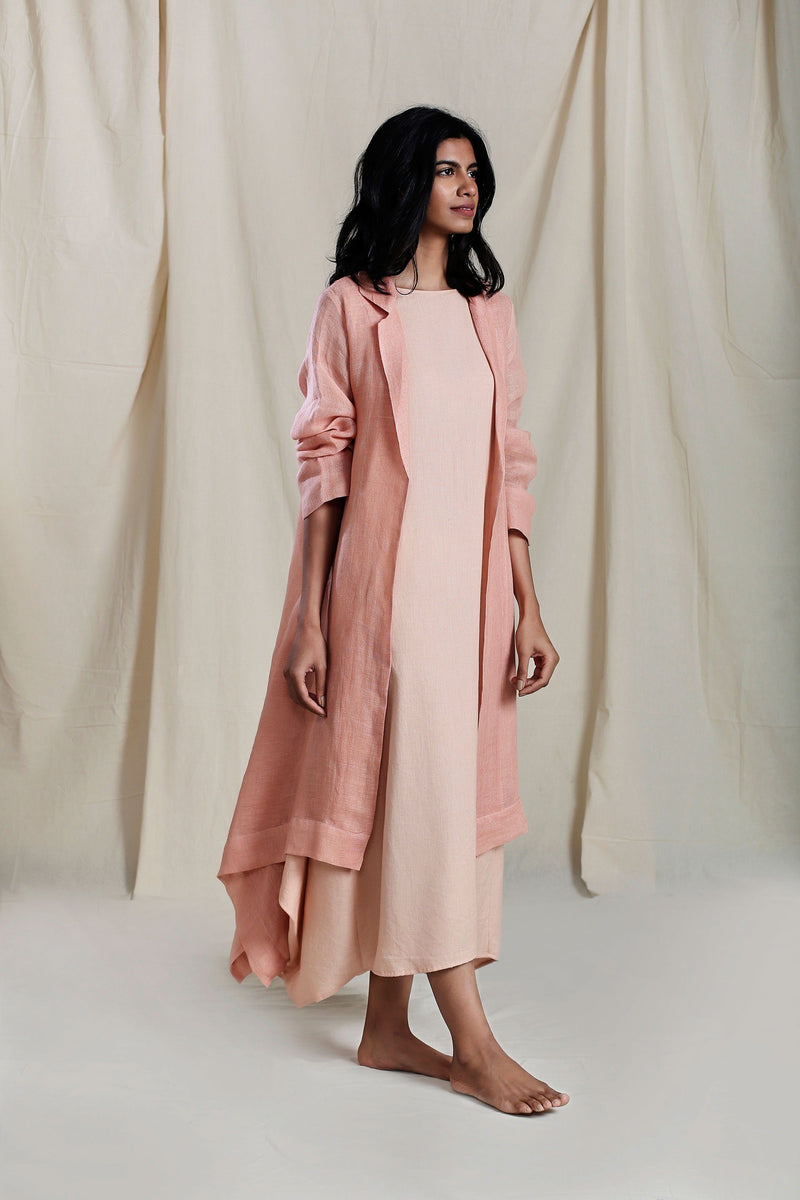 Trench Koza Aakaar Peach Jacket Jackets & Overlays by Mati for women Worldwide