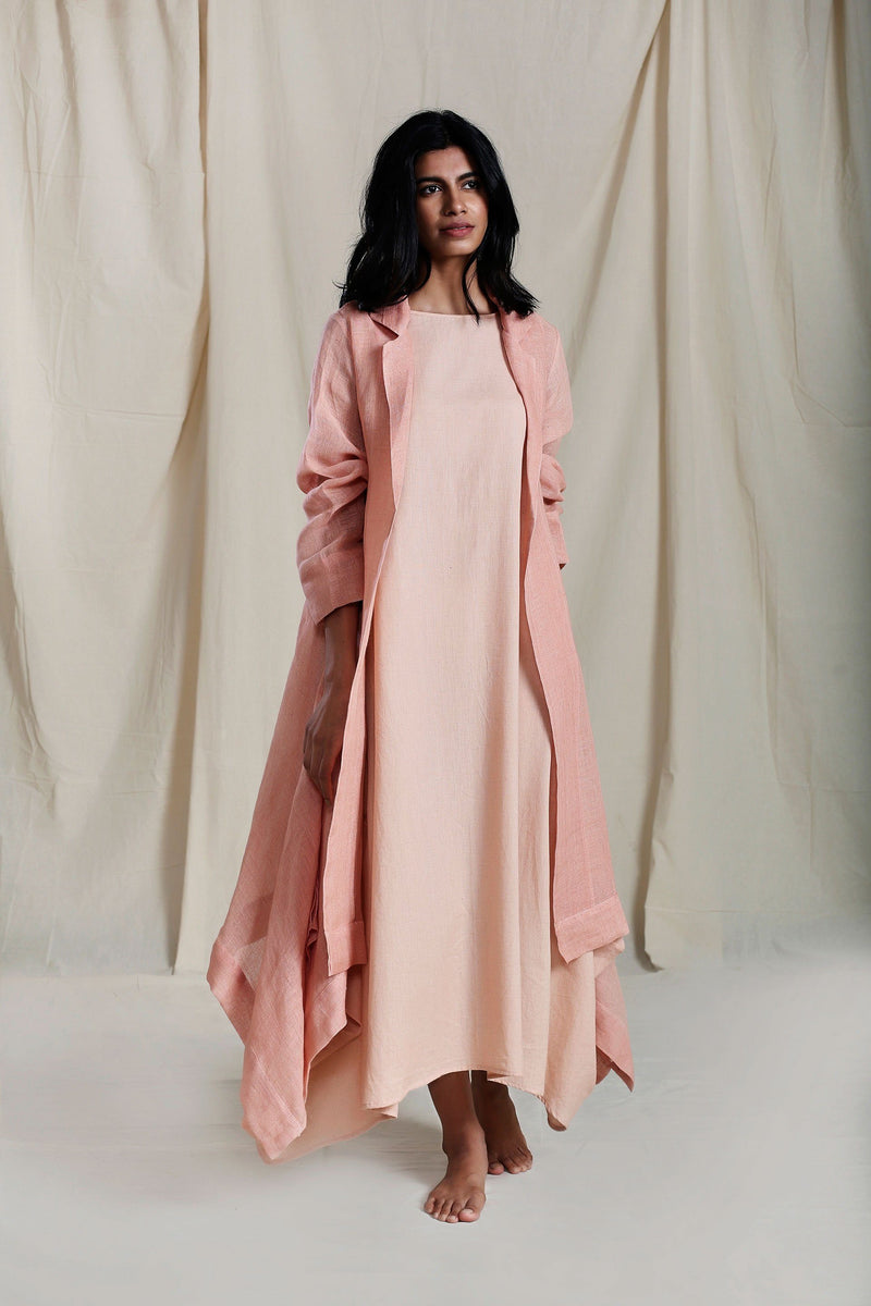 Trench Koza Aakaar Peach Jacket Jackets & Overlays by Mati for women Worldwide