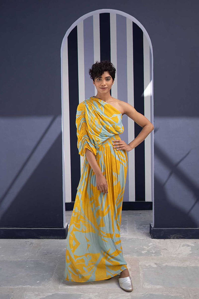 TSUBA BLUE DRESS Indo-Western Wear,Dress by Yam for women Worldwide