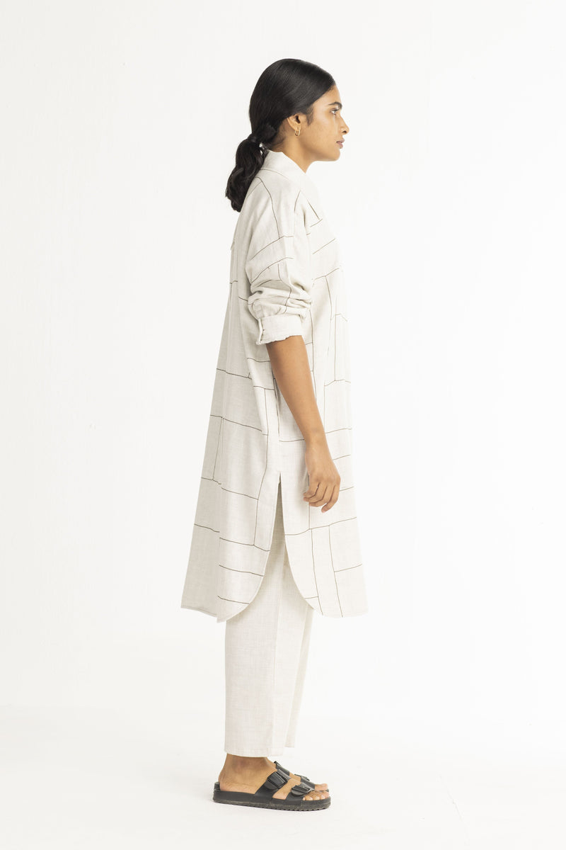 U-Shape Jacket Co-ord - Beige by THREE for women Worldwide