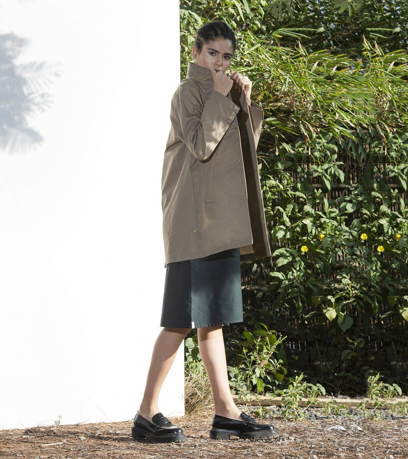 Umber Car Coat Jackets & Overlays by Khara Kapas for women Worldwide