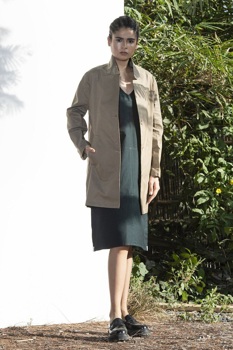 Umber Car Coat Jackets & Overlays by Khara Kapas for women Worldwide