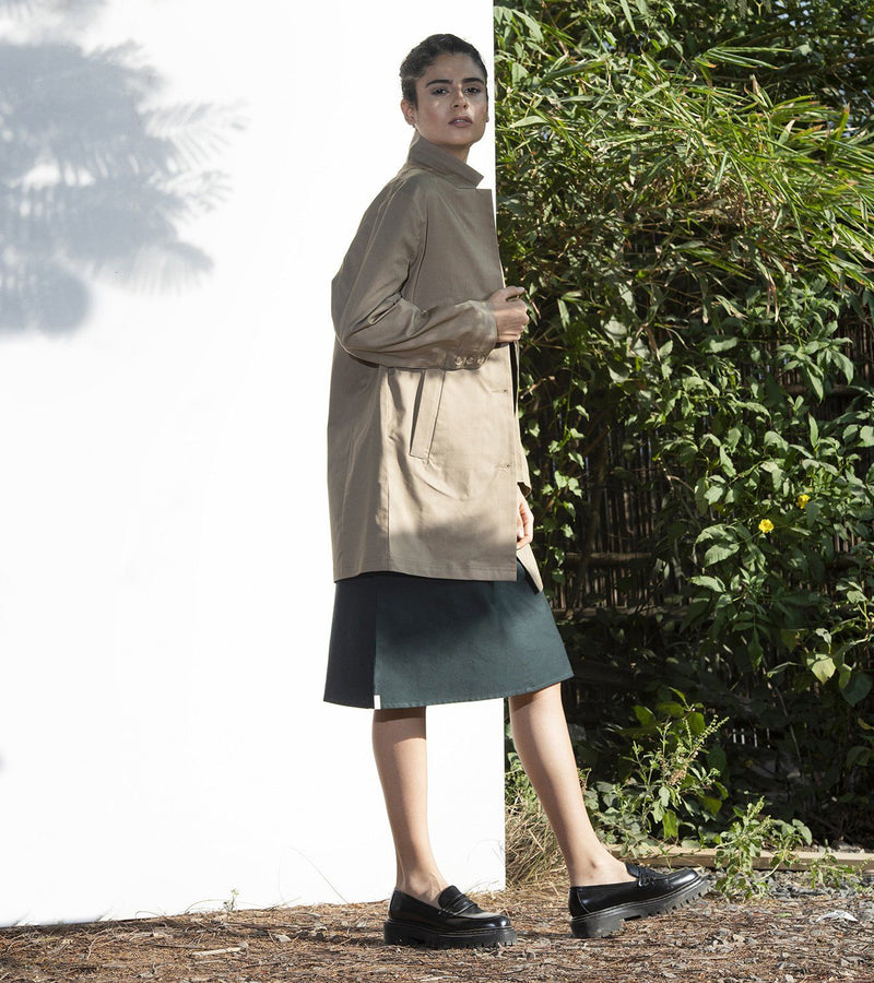 Umber Car Coat Jackets & Overlays by Khara Kapas for women Worldwide