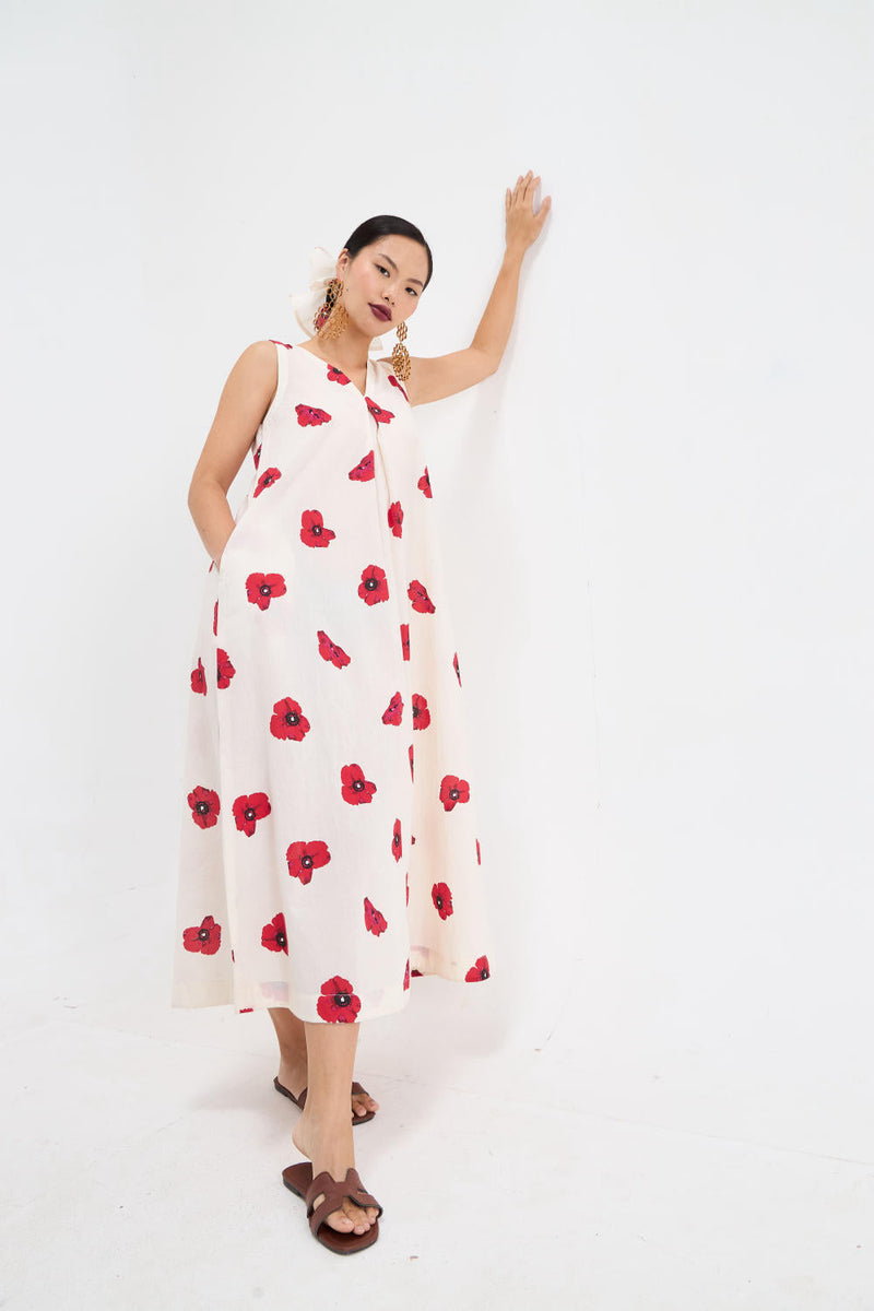 POPPY DRESS cotton by Aavidi for women Worldwide