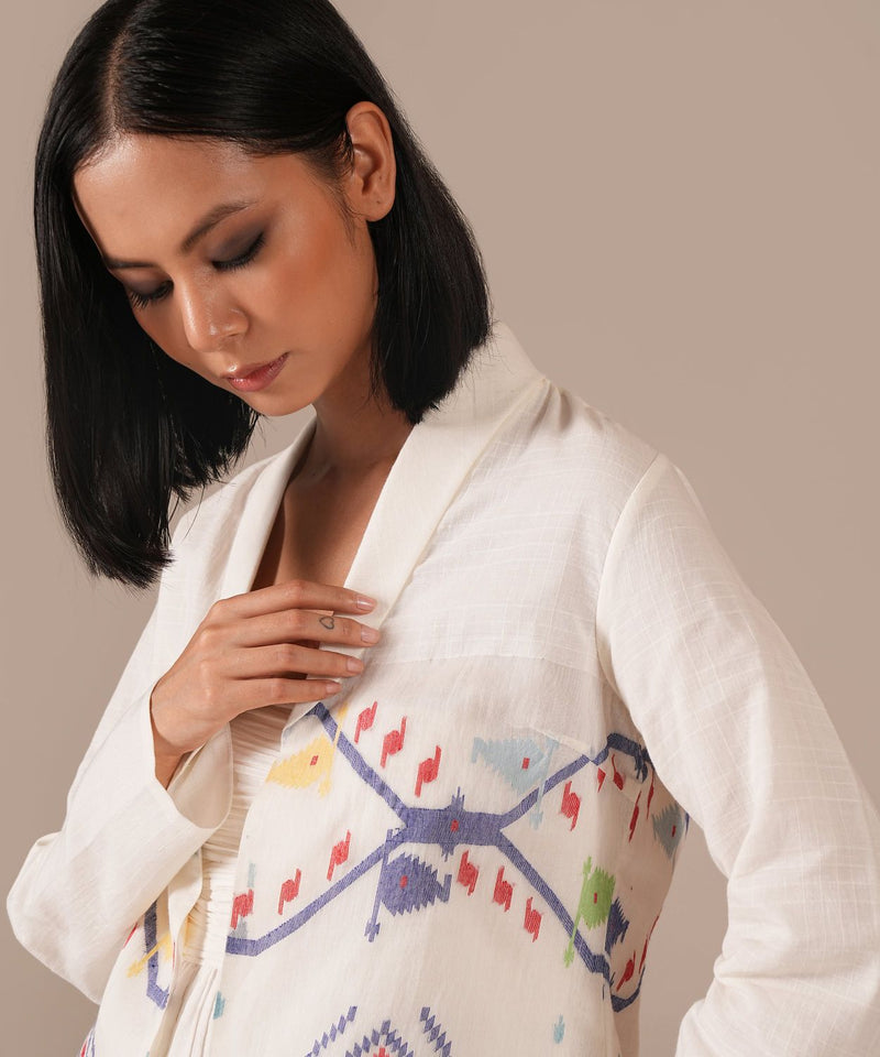 VANILLA VEIL SET 100% cotton by Indigo Dreams in white color for women Worldwide