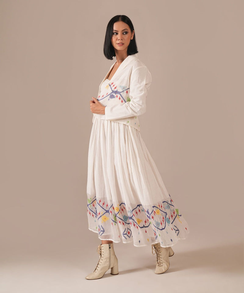 VANILLA VEIL SET 100% cotton by Indigo Dreams in white color for women Worldwide
