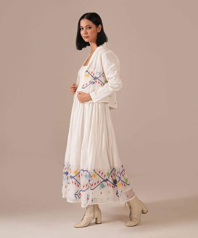 VANILLA VEIL SET 100% cotton by Indigo Dreams in white color for women Worldwide