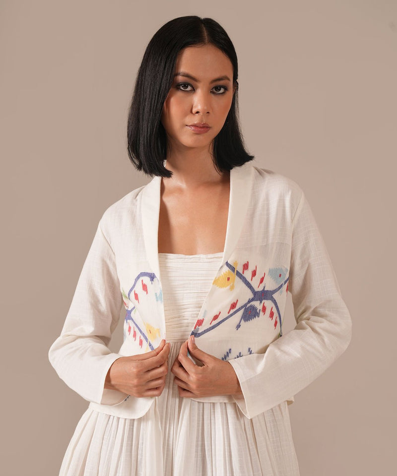 VANILLA VEIL SET 100% cotton by Indigo Dreams in white color for women Worldwide