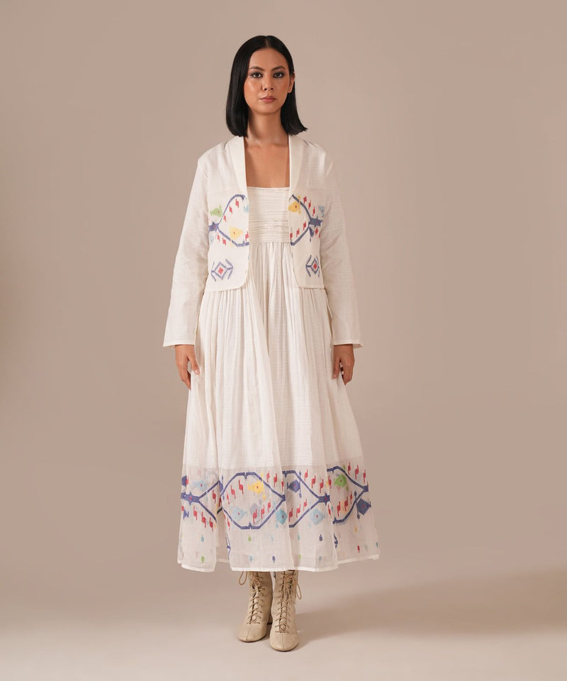 VANILLA VEIL SET 100% cotton by Indigo Dreams in white color for women Worldwide