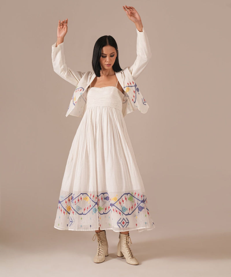 VANILLA VEIL SET 100% cotton by Indigo Dreams in white color for women Worldwide