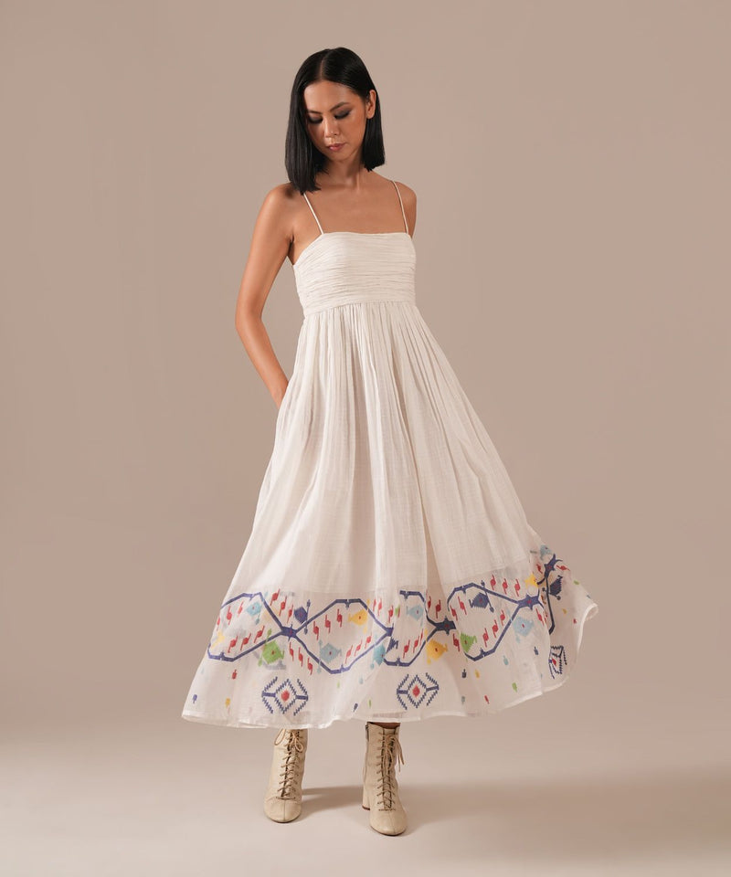 VANILLA VEIL SET 100% cotton by Indigo Dreams in white color for women Worldwide