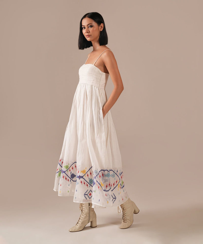 VANILLA VEIL SET 100% cotton by Indigo Dreams in white color for women Worldwide