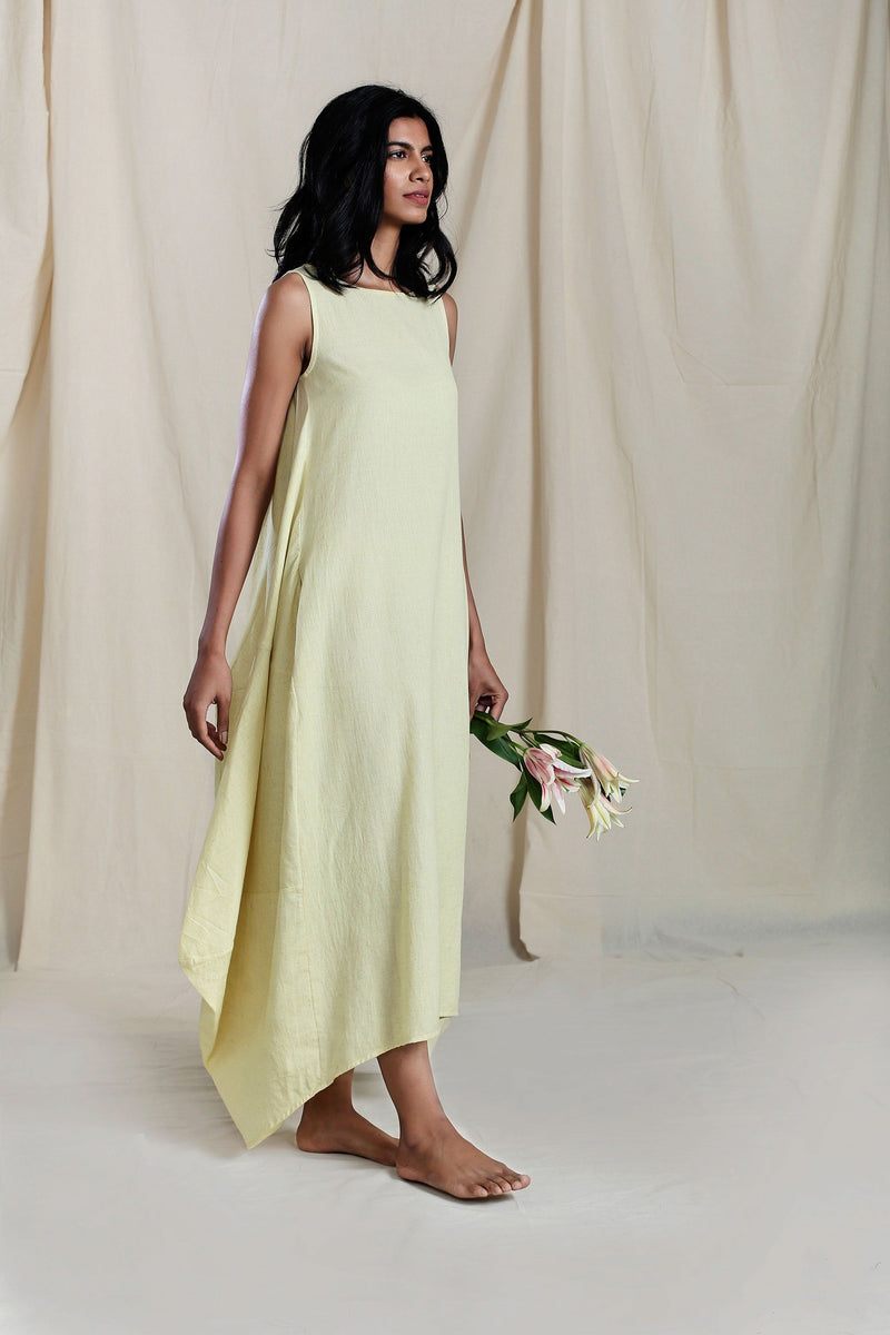 Vari Aakaar Yellow dress Dress by Mati for women Worldwide