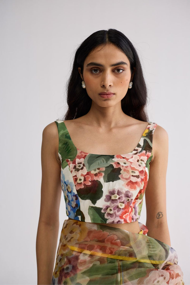 VERANDA BLOUSE crepe blouse by YAM in multicolor for women Worldwide