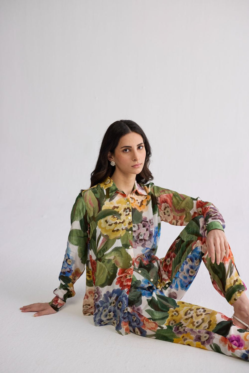 VERANDA CO-ORD SET crepe co-ord set by YAM in multicolor for women Worldwide