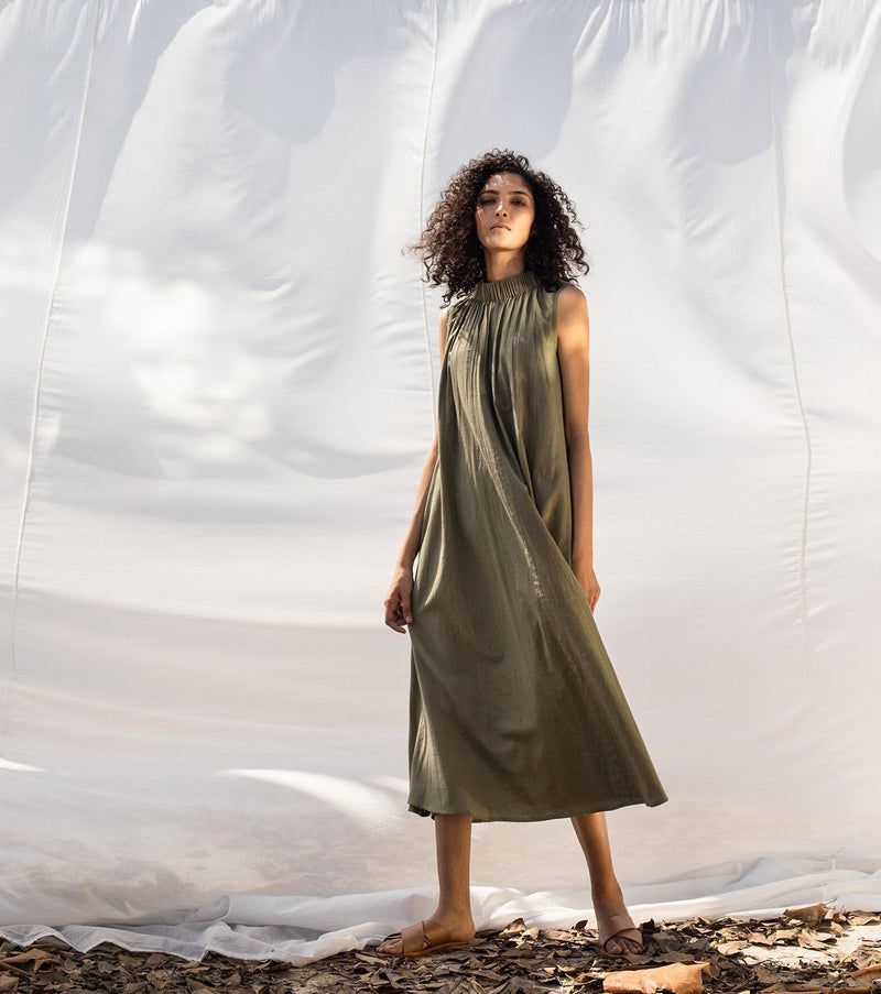 We Olive Dress by Khara Kapas for women Worldwide