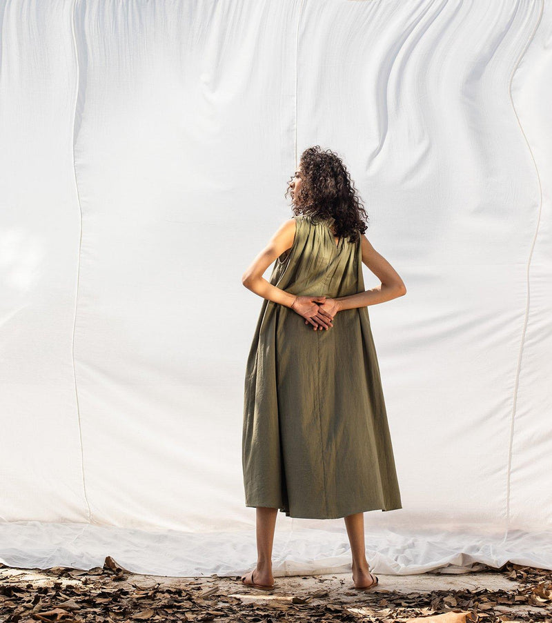 We Olive Dress by Khara Kapas for women Worldwide