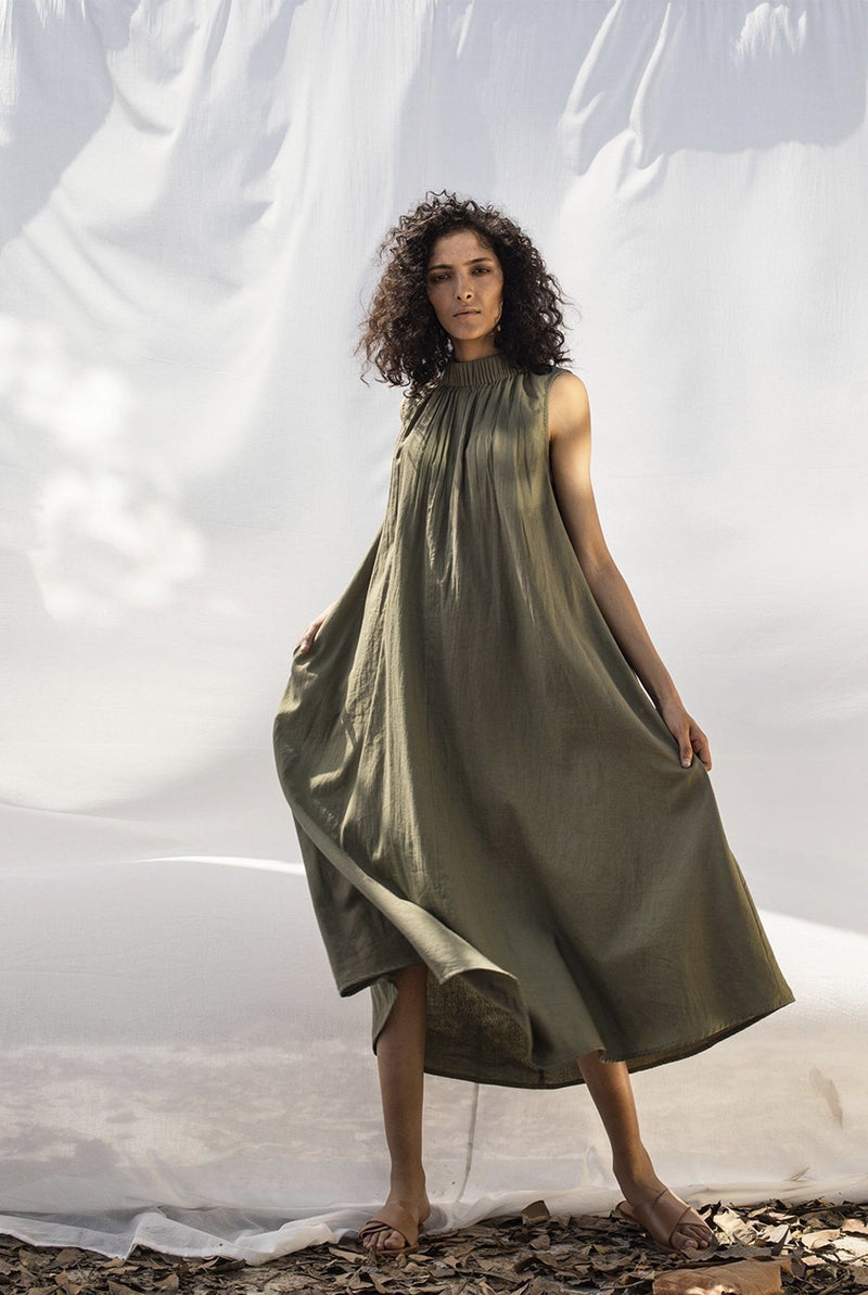 We Olive Dress by Khara Kapas for women Worldwide