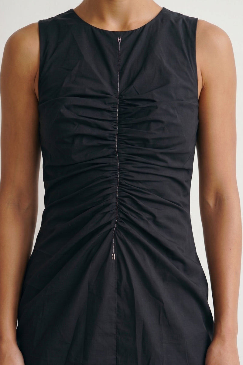 Sarah Noir Dress poplin dress by Doodlage in black for women Worldwide