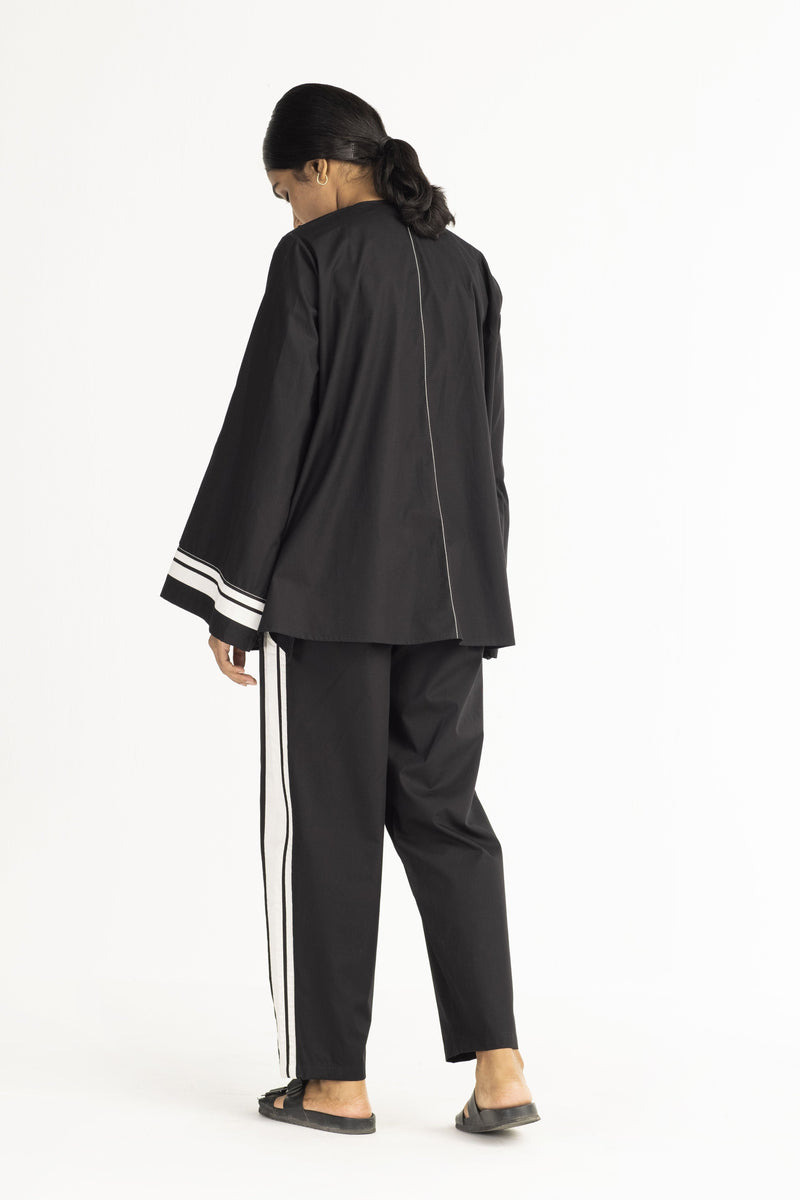 Wide Sleeve Top Co-ord - Black by THREE in black color for women Worldwide