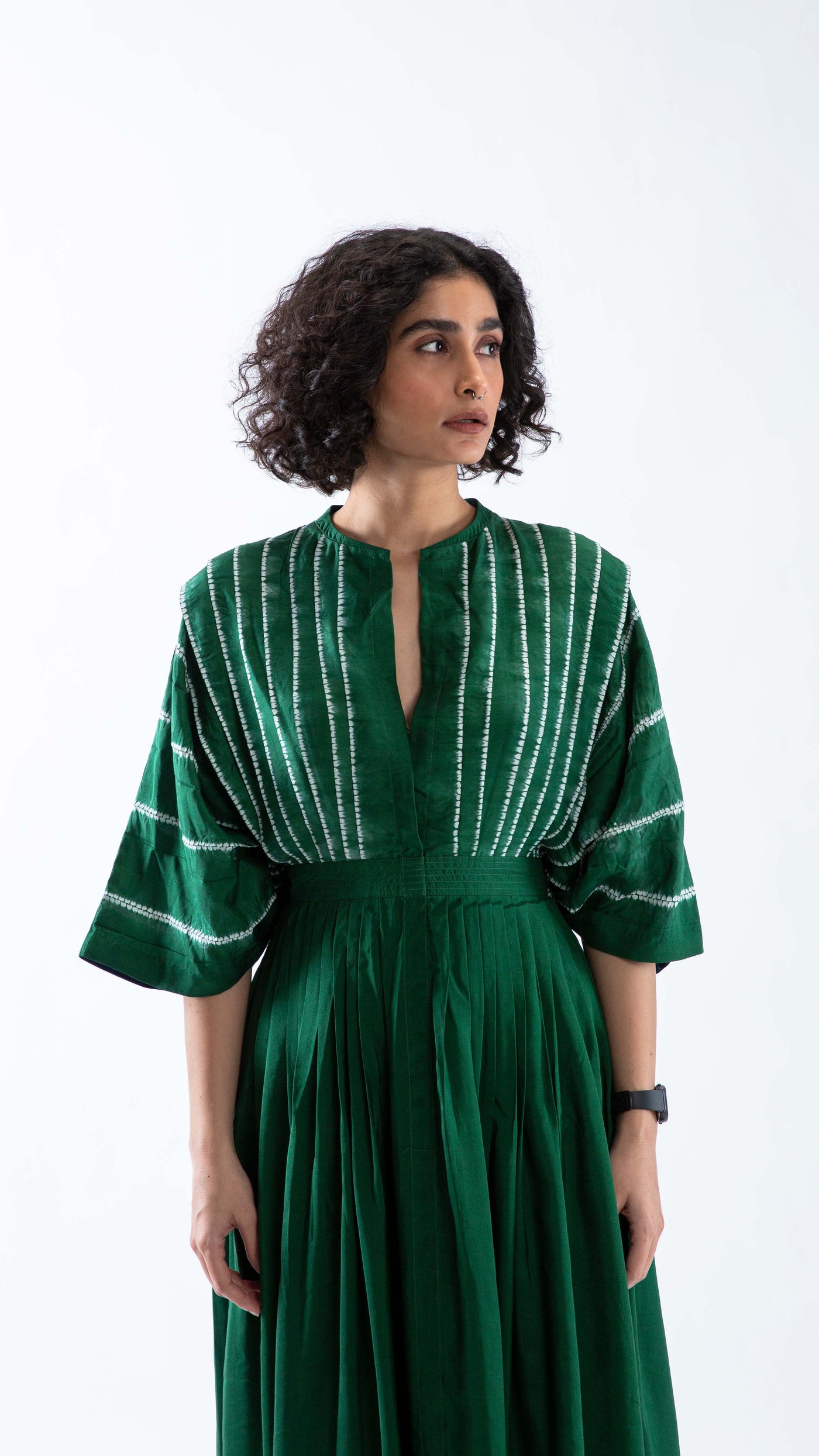 WING DRESS - BOTTLE GREEN Fashion Medium