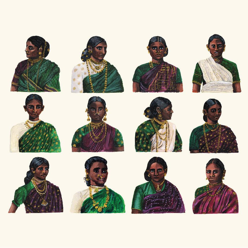 WOMEN OF CEYLON SET OF 12 Art Namrata Kumar