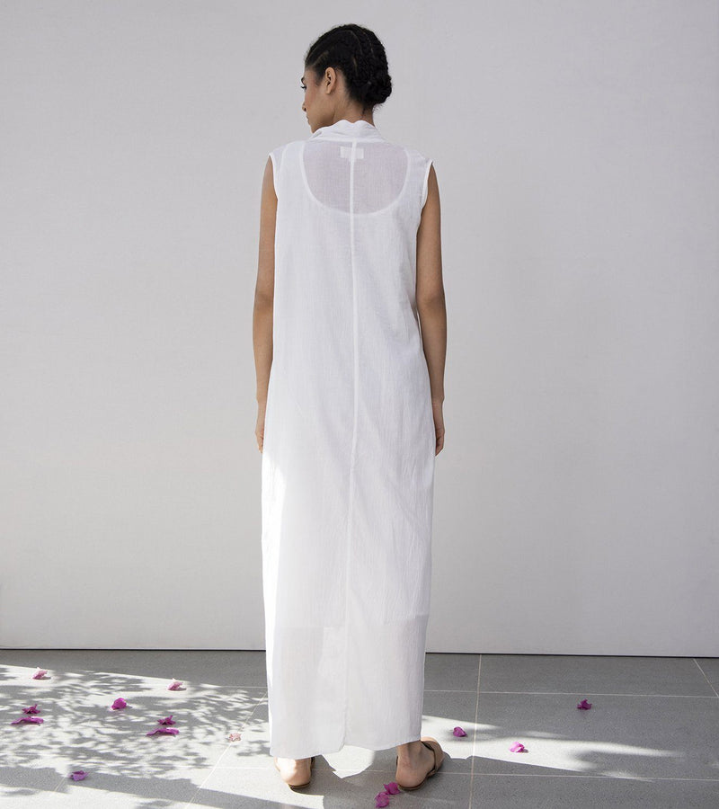 Wrap A Wreath Dress Dress by Khara Kapas in white for women Worldwide