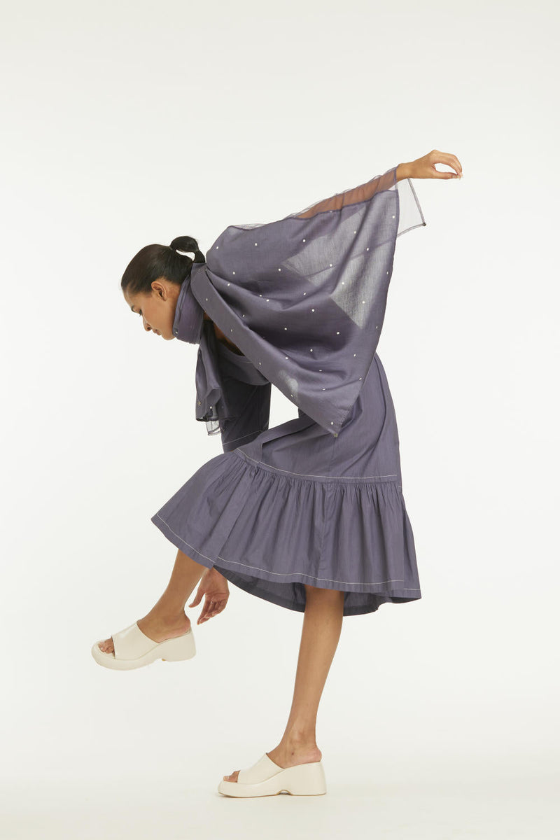 Wrap Dress Co-ord Violet Dress,Co-ord Set,Scarves & Stoles by THREE for women Worldwide