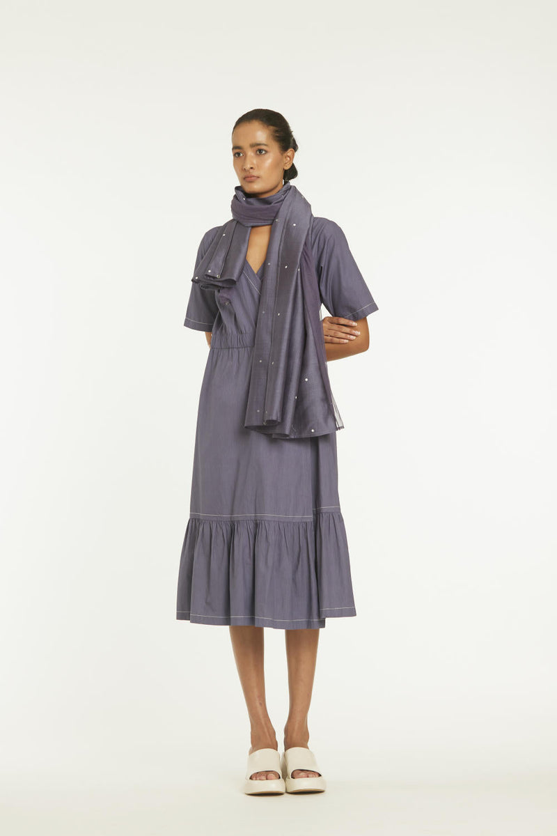 Wrap Dress Co-ord Violet Dress,Co-ord Set,Scarves & Stoles by THREE for women Worldwide