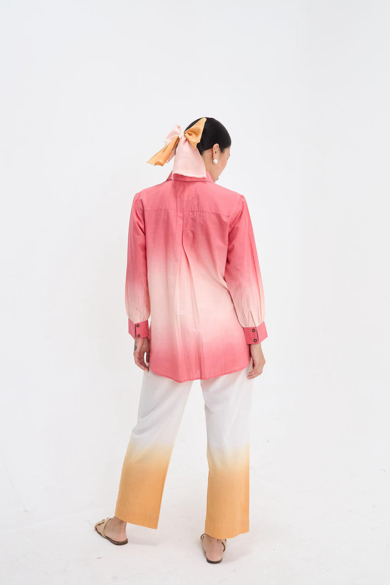 OMBRE SHIRT SET cotton by Aavidi for women Worldwide