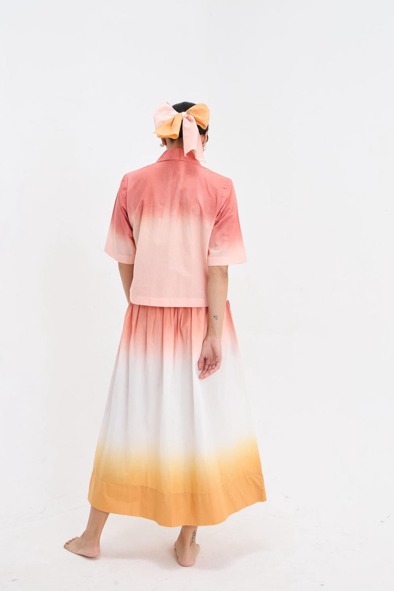 OMBRE SKIRT TOP SET cotton by Aavidi for women Worldwide